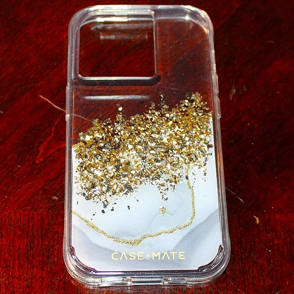 Case-Mate Gold Glitter iPhone 14 Pro Case - New